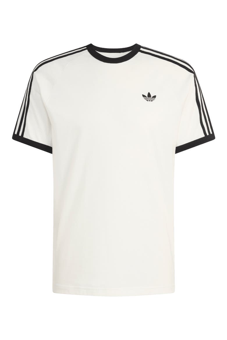 3-Stripes Cotton T-Shirt, Alternate, color, CLOUD WHITE