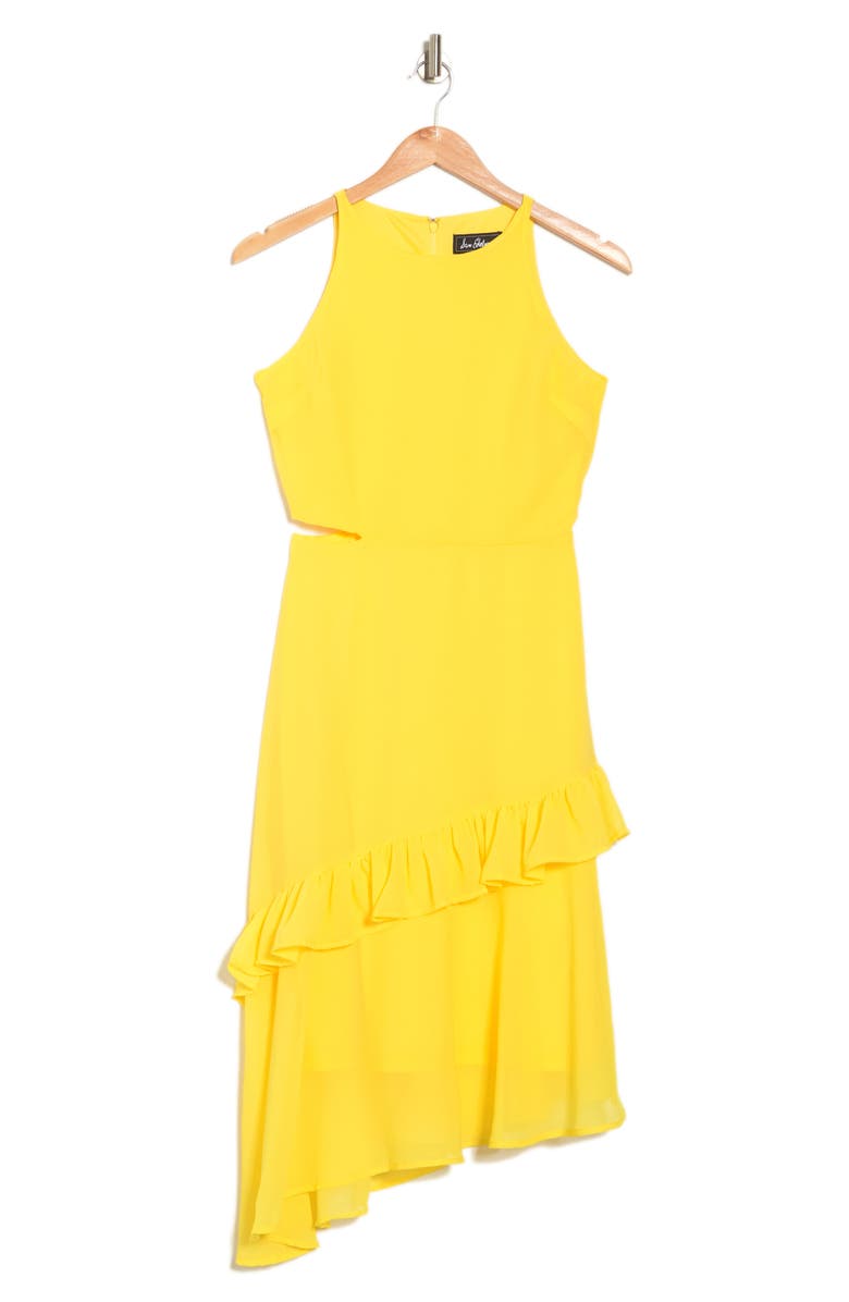 Sam Edelman Ruffle Cutout Midi Dress, Main, color, 
