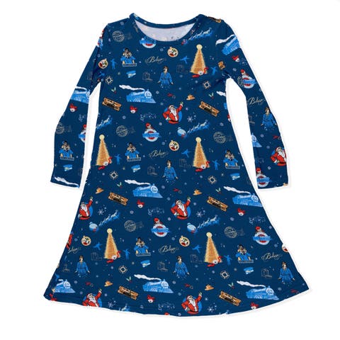 Kids' The Polar Express Long Sleeve Dress (Toddler, Little Kid & Big Kid)