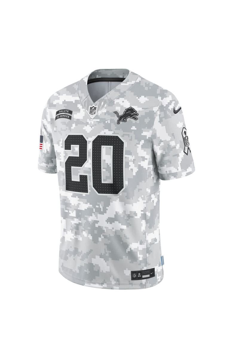 Nike Men's Nike Barry Sanders Arctic Camo Detroit Lions 2024 Salute to Service Retired Player Limited Jersey, Alternate, color,