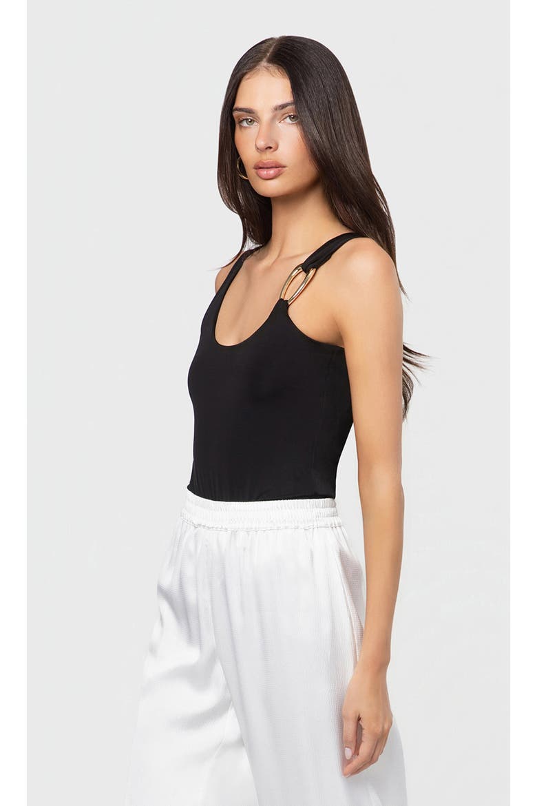 Marius Sheen Jersey Bodysuit, Alternate, color, Black