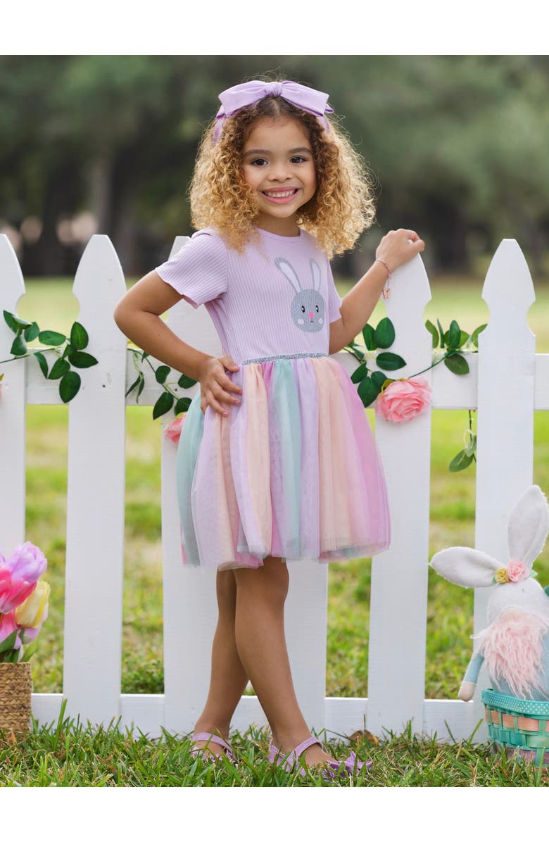 Mia Belle Girls Girls Pastel Bunny Tutu Dress, Alternate, color, 