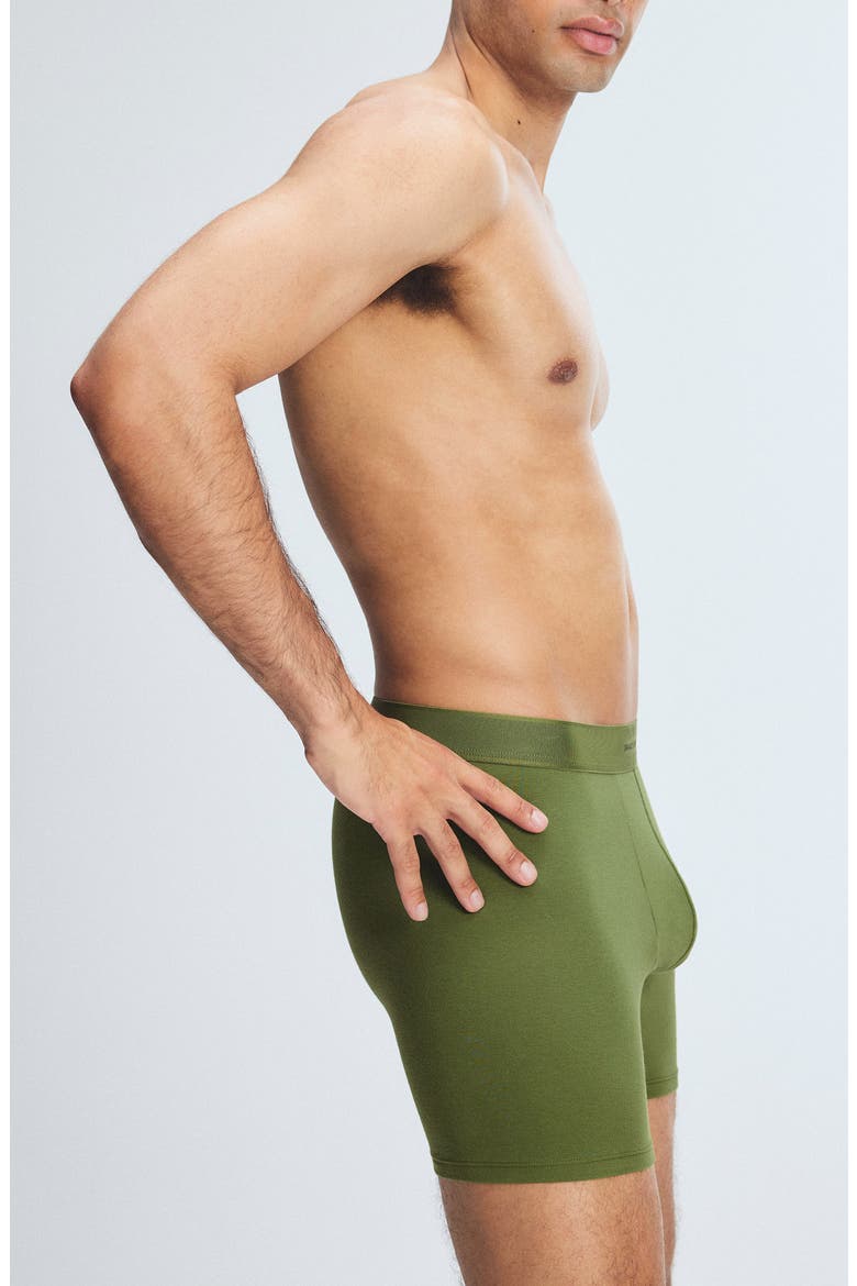Savage X Cotton Blend Boxer Briefs, Alternate, color, GREEN SCENE
