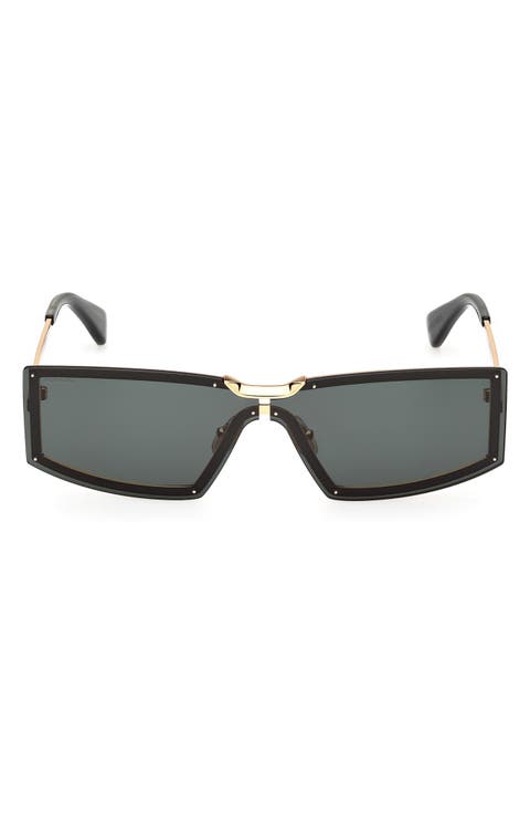 68mm Oversize Rectangular Sunglasses