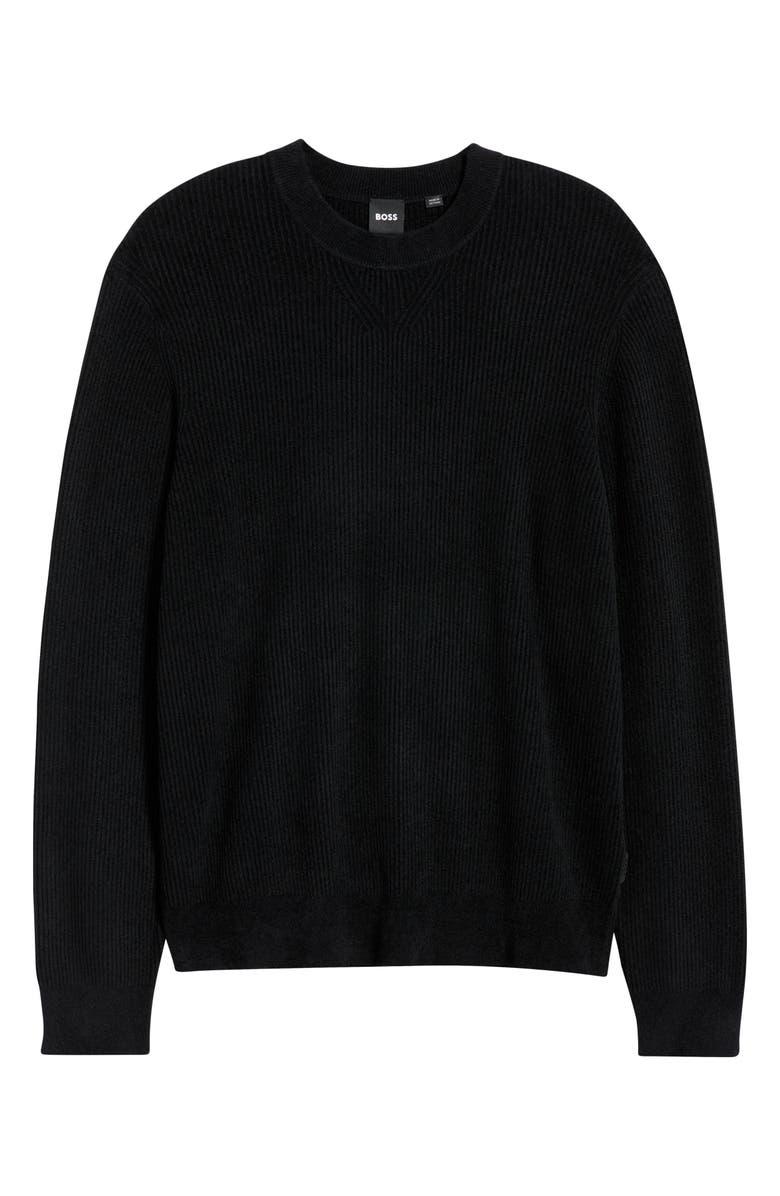 BOSS Horso Crewneck Sweater, Alternate, color, Black