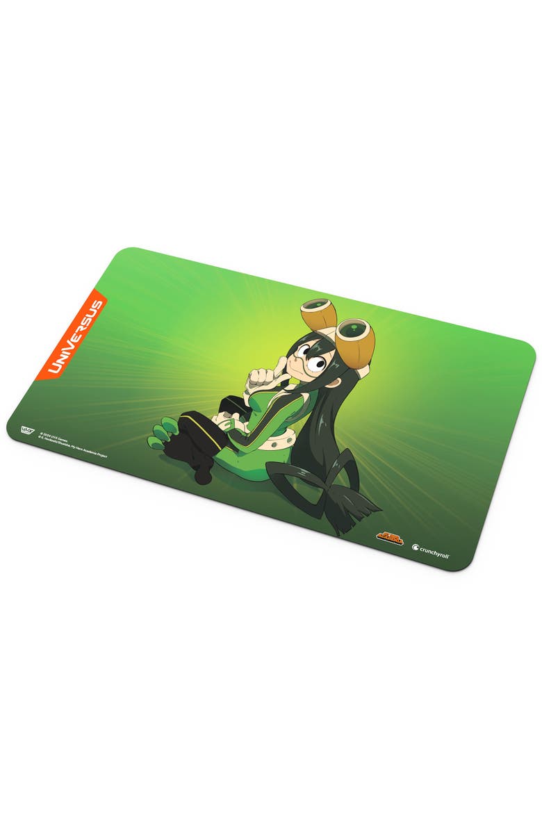UniVersus My Hero Academia, Girl Power Tsuyu Asui Playmat 24 X 14 Inches, Main, color, Multicolored