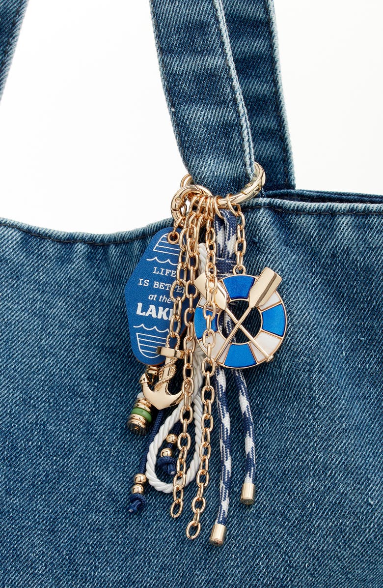 Chelsea28 Nautical Bag Charm, Alternate, color, Blue Multi- Gold