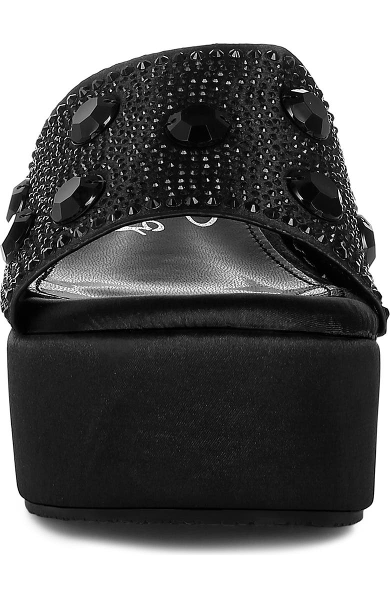 LONDON RAG Meta Charts Wedge Sandal, Alternate, color, Black