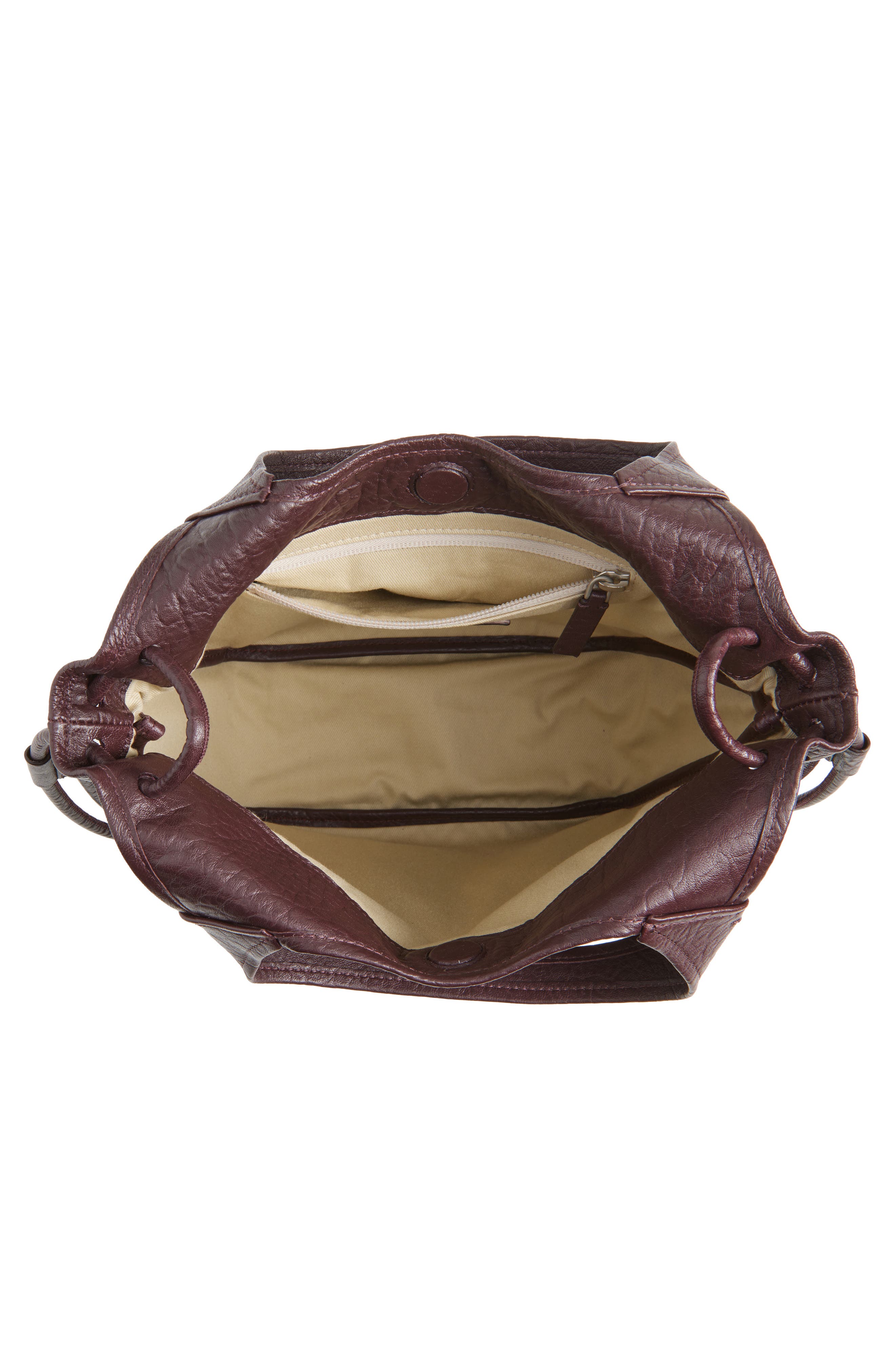 Marni Small Trunkaroo Leather Tote, Alternate, color, Cherry