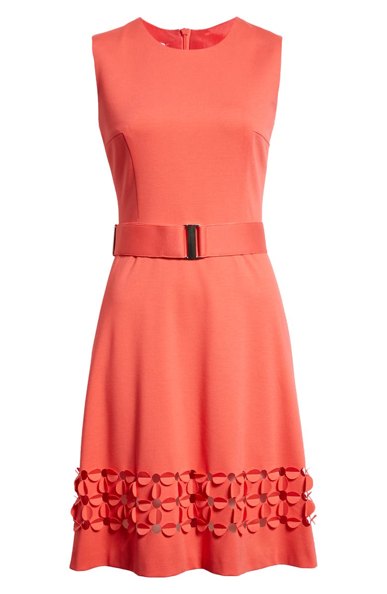 Akris punto Cutout Detail Belted Dress, Alternate, color, 