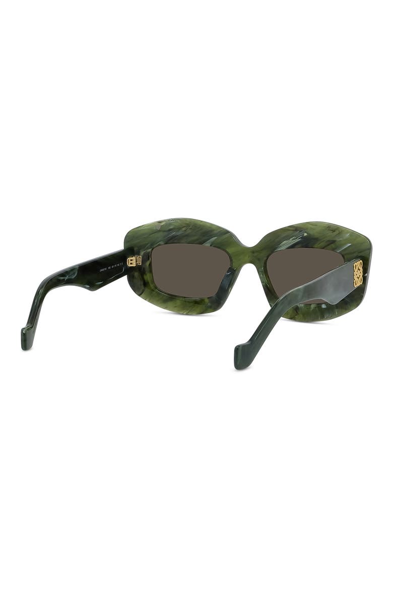 Silver Screen 49mm Rectangular Sunglasses, Alternate, color, SHINY GREEN MARBLE