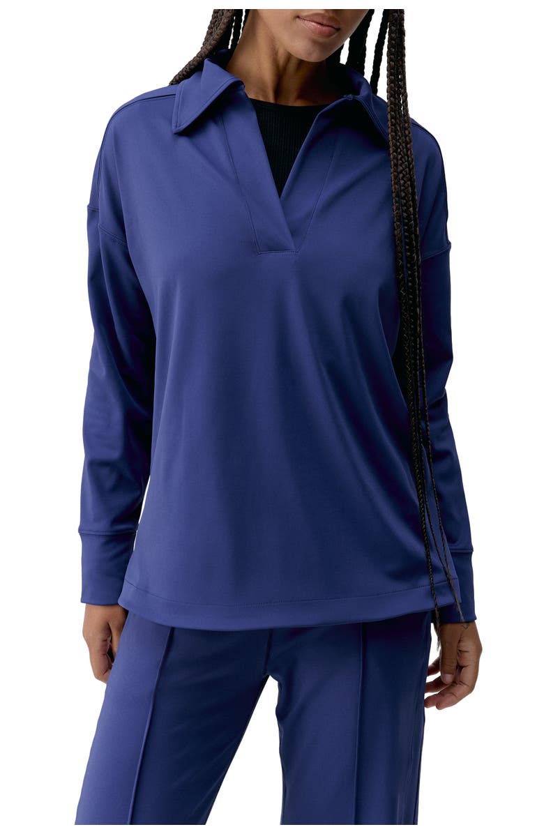 Born Living Yoga Lua Polo Performance Sport Sweatshirt, Main, color, Next Blue