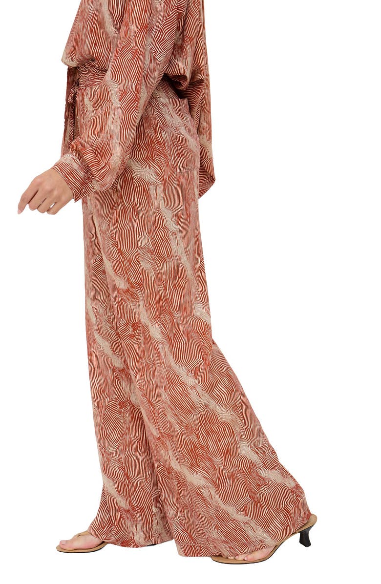 Raffya Ginger High Waist Tiger Print Trouser, Alternate, color, Red