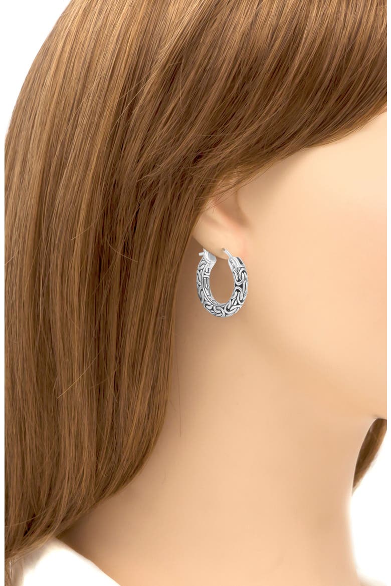 Sterling Silver Hoop Earrings, Alternate, color, SILVER