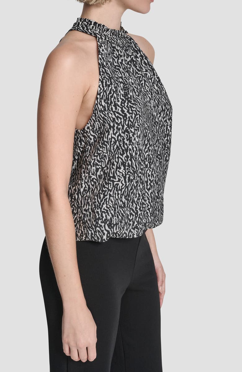 DKNY Printed Voile Top, Alternate, color, Logo Ikat