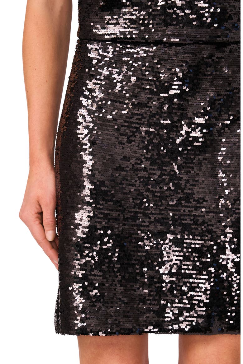 Sequin Miniskirt, Alternate, color, RICH BLACK