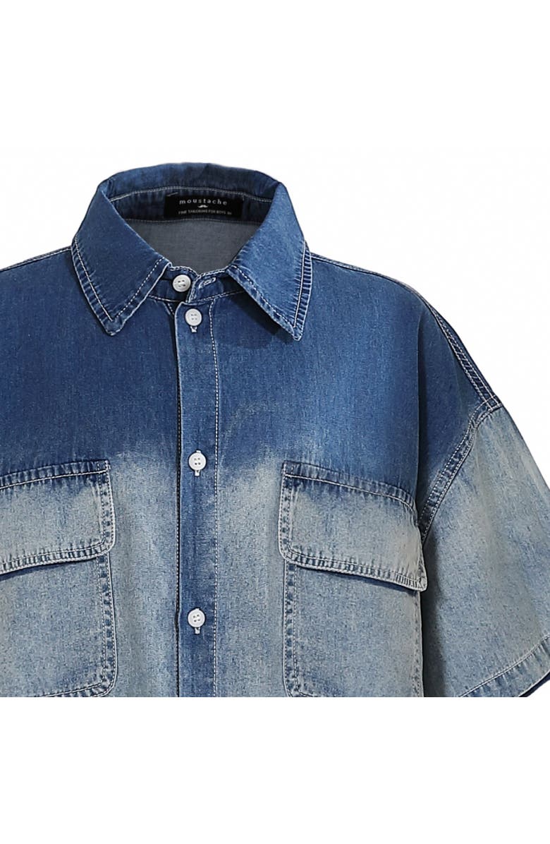 MOUSTACHE Gradient Denim Shirt, Alternate, color, Blue