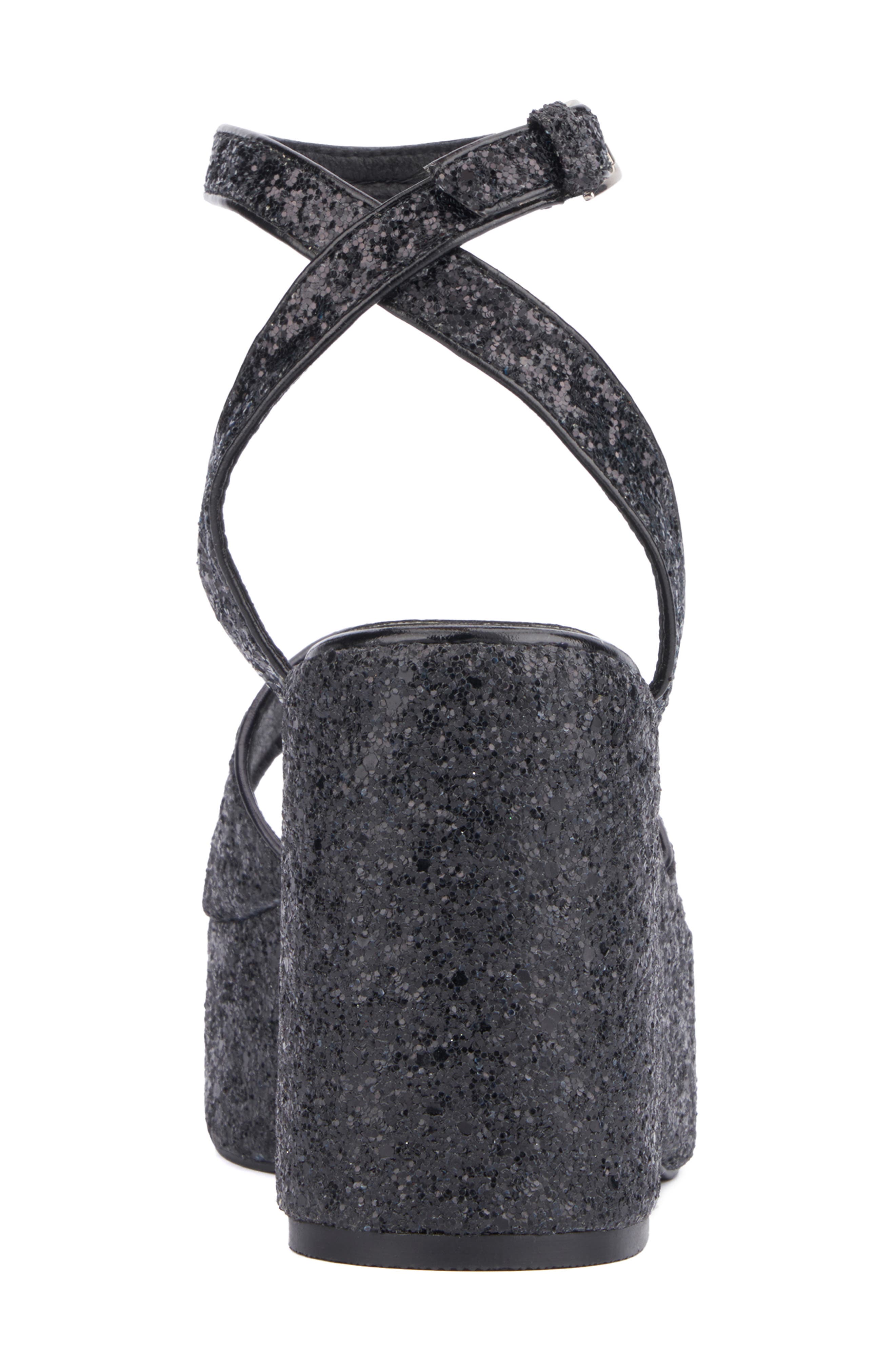 OLIVIA MILLER Capricorn Glitter Platform Sandal, Alternate, color, 