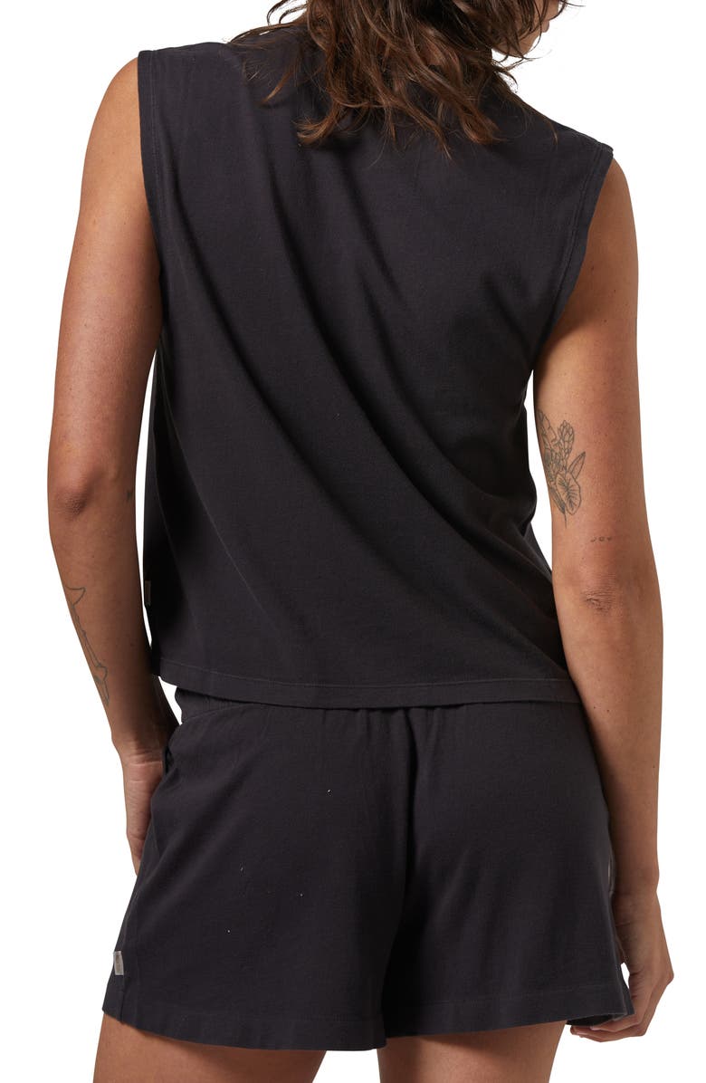 Brixton Carefree Organic Cotton Muscle Tank, Alternate, color, Black