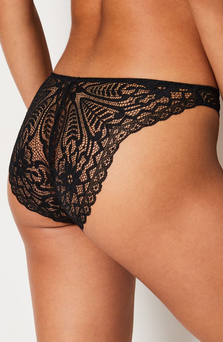 Etam Dream Lace & Microfiber Briefs, Alternate, color,