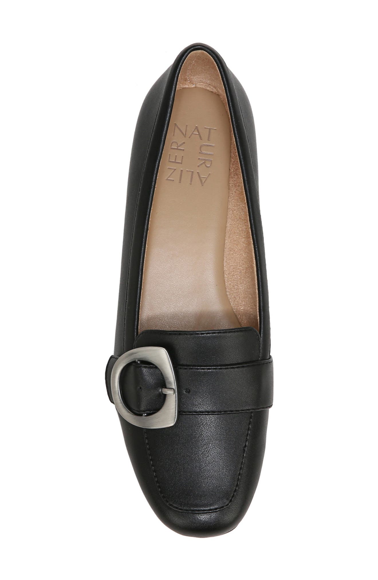 Naturalizer Kayden Buckle Loafer - Wide Width Available, Alternate, color, Black Smooth Synthetic