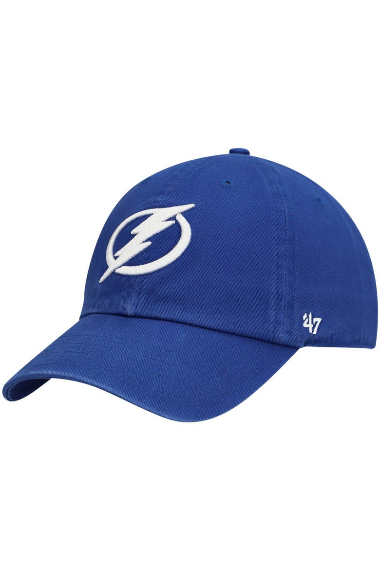 Men's '47 Blue Tampa Bay Lightning Team Clean Up Adjustable Hat, Main, color, Blue