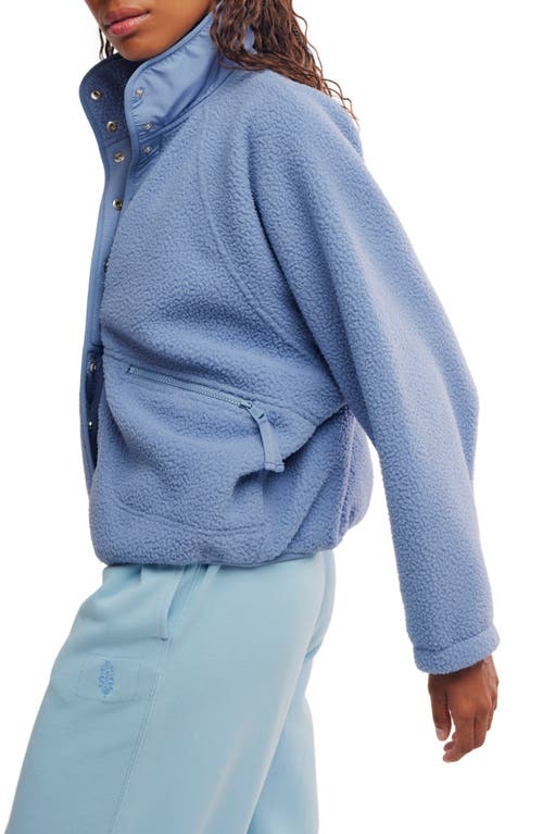 Free People Fp Movement Hit The Slopes Fleece Jacket In Blue