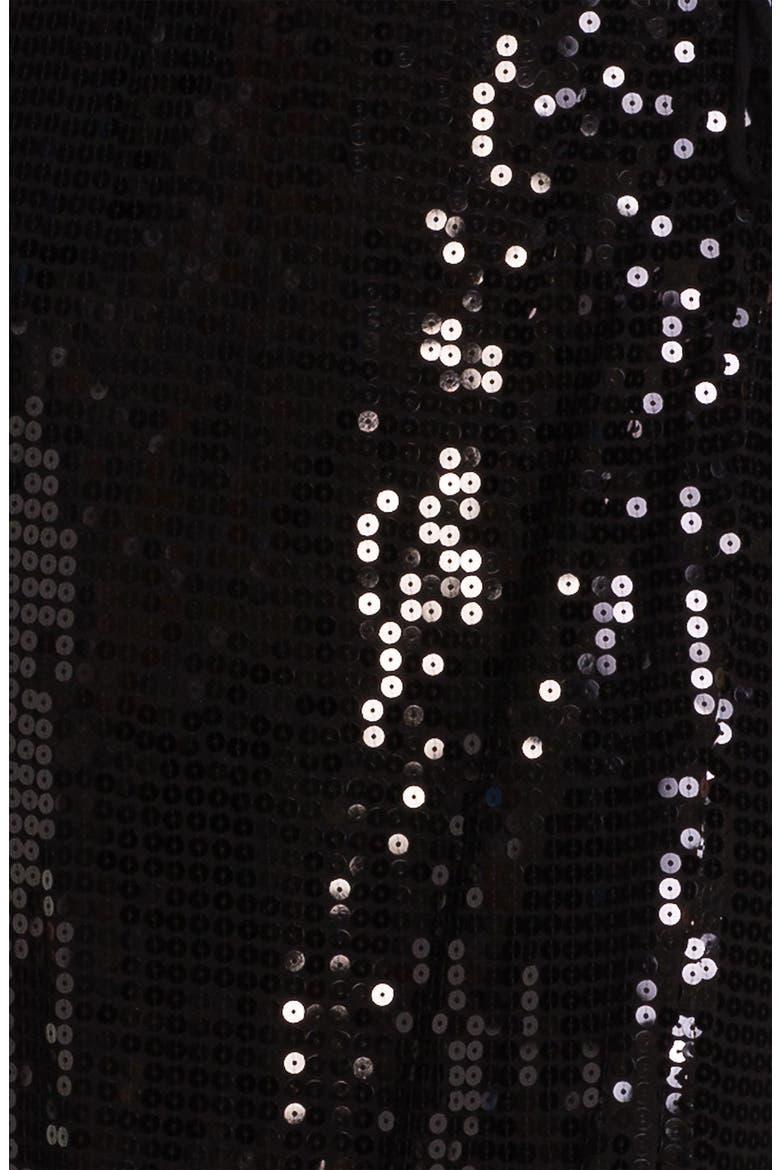 Sequin Wrap Maxi Dress, Alternate, color, BLACK