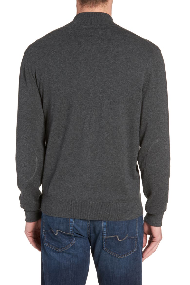 Kansas City Lakemont Regular Fit Quarter Zip Sweater, Alternate, color, CHARCOAL HEATHER