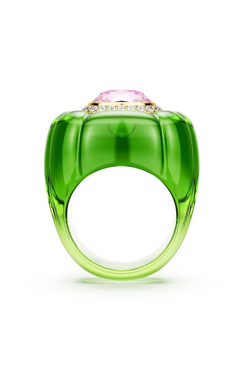 Swarovski Dulcis Crystal Cocktail Ring, Alternate, color, Green/ Pink