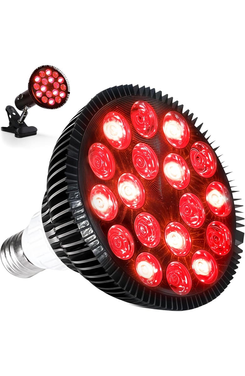Lifepro InfraGlow Near Infrared & Red Light Therapy Lamp Near Infrared Bulb, Main, color, Black