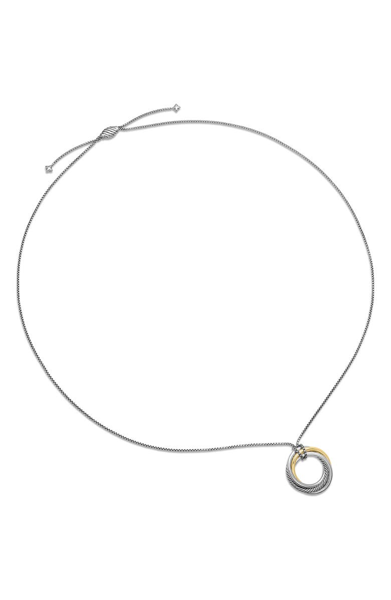 David Yurman Crossover Hoop Pendant Necklace, Alternate, color, Silver