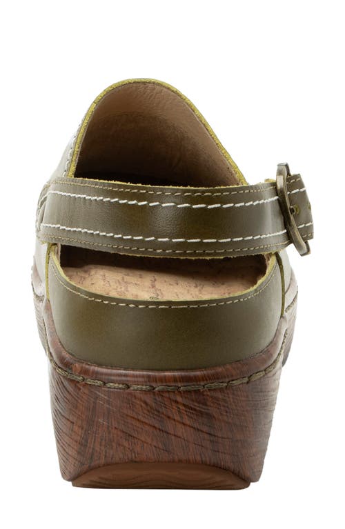 Alegria By Pg Lite Olie Slingback Platform Clog In Green