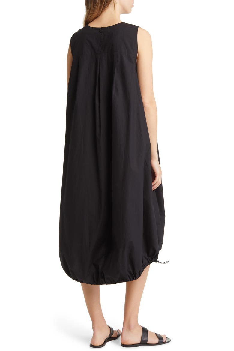 Otoba Sleeveless Bubble Hem Cotton Dress, Alternate, color, BLACK