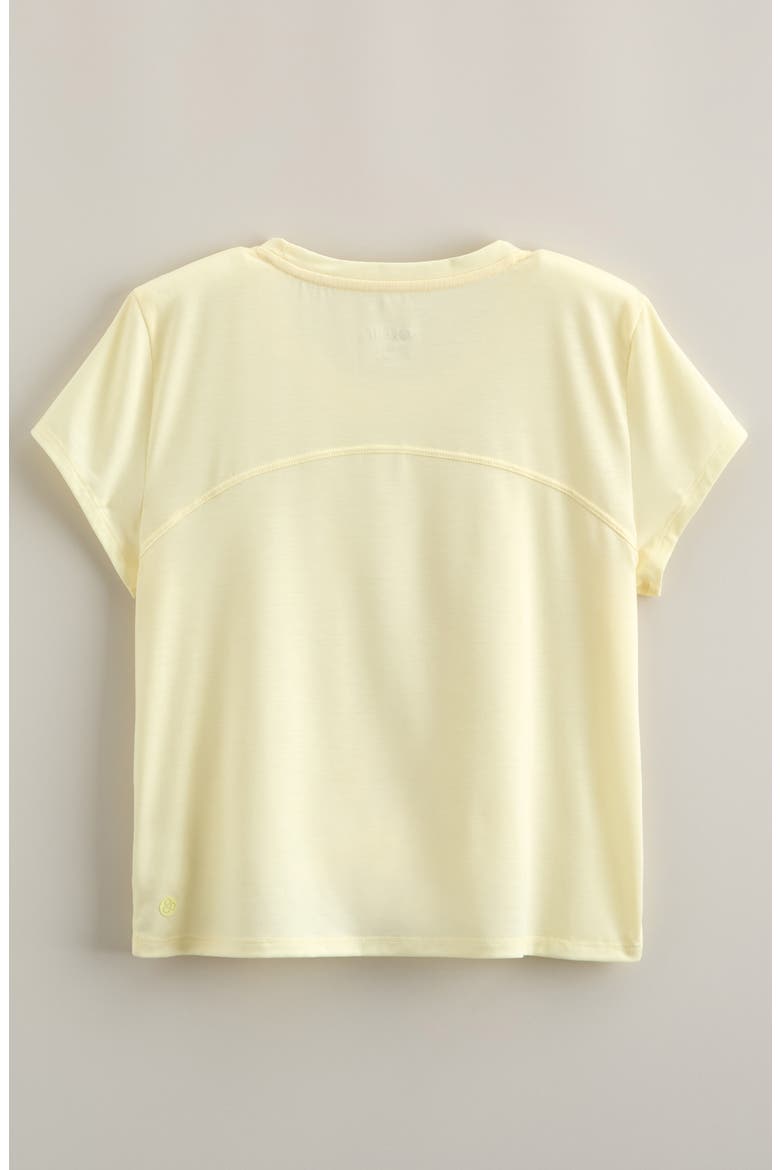Kids' Tie It Short Sleeve Top, Alternate, color, YELLOW FROST