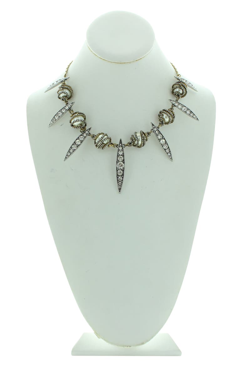 Gold Plated Liliana Crystal Necklace, Alternate, color, GOLD / GUNMETAL / CLEAR