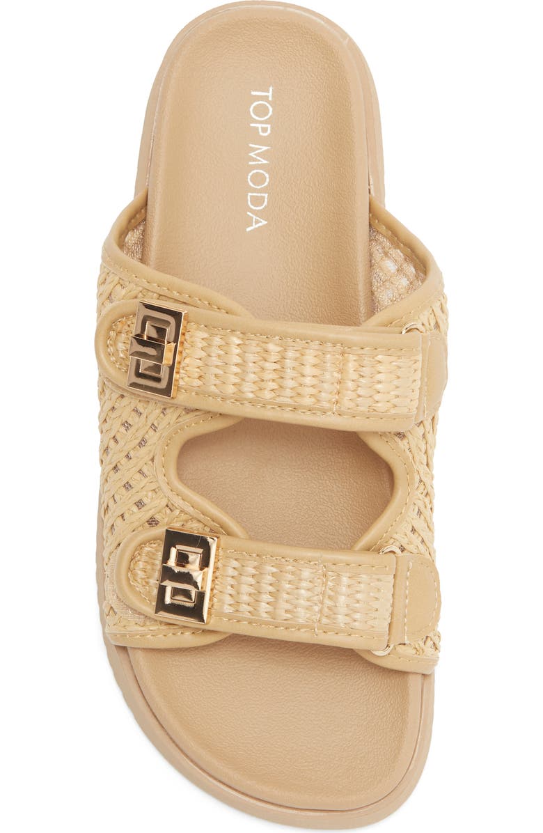 TOP MODA Lyon Sandal, Alternate, color, Beige Raffia