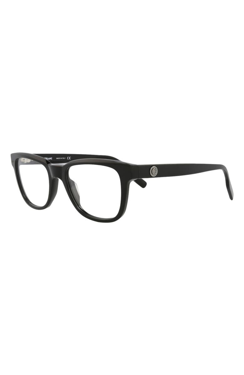 Montblanc 51mm Square Optical Glasses, Alternate, color,