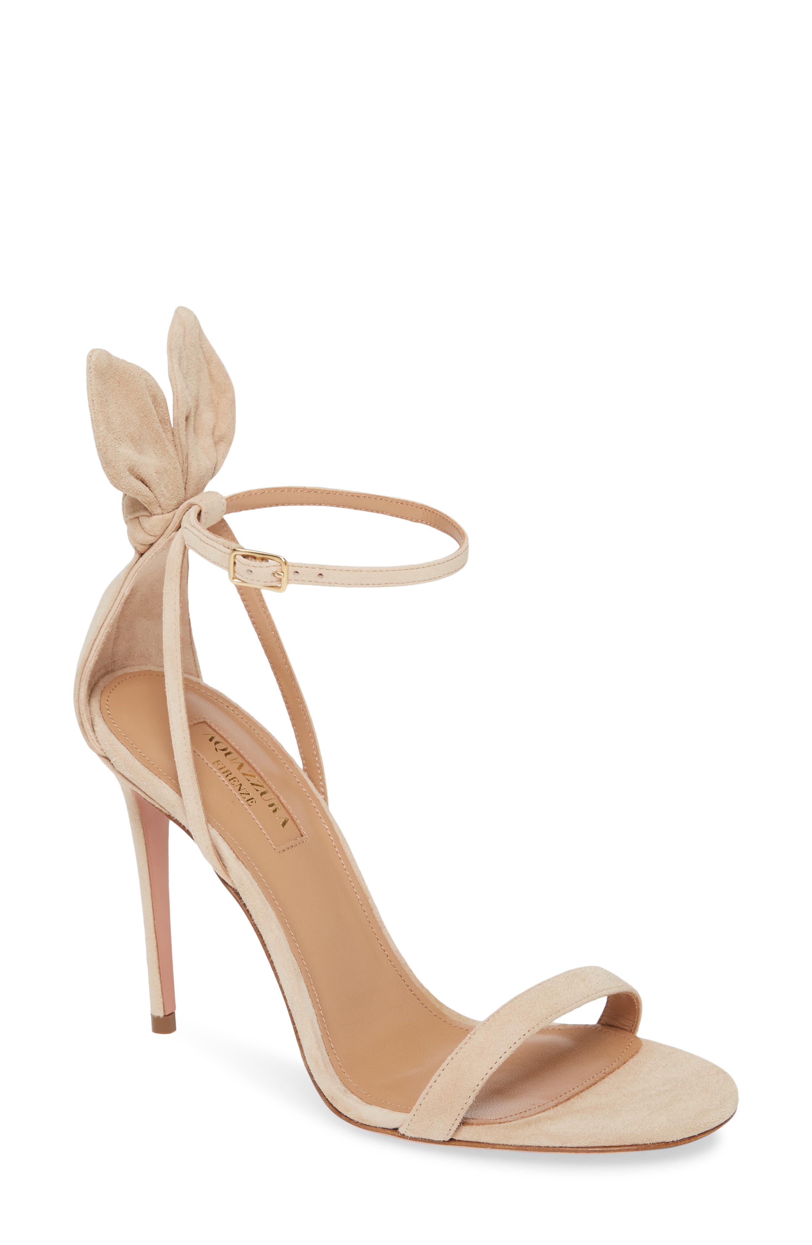 Bow Tie Stiletto Sandal, Main, color, NUDE