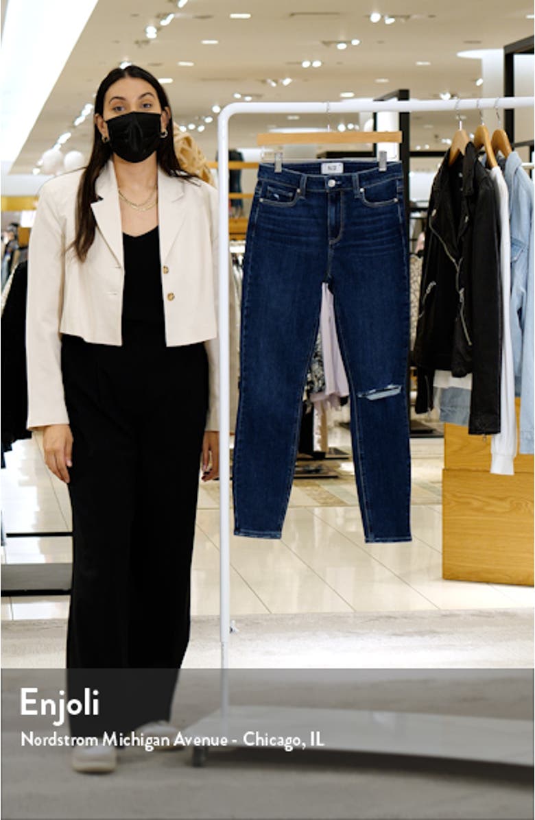 Hoxton Ripped High Waist Ankle Skinny Jeans, sales video thumbnail