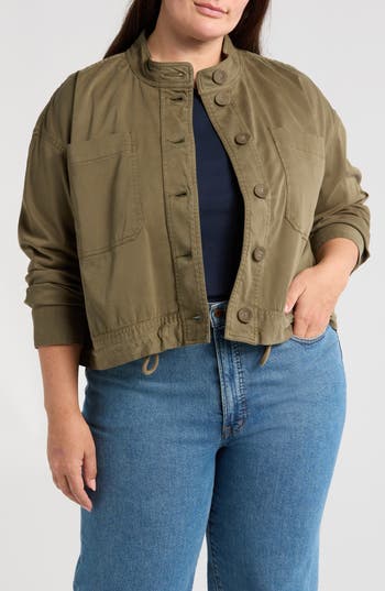 CASLON CASLON® BUTTON-UP UTILITY JACKET 