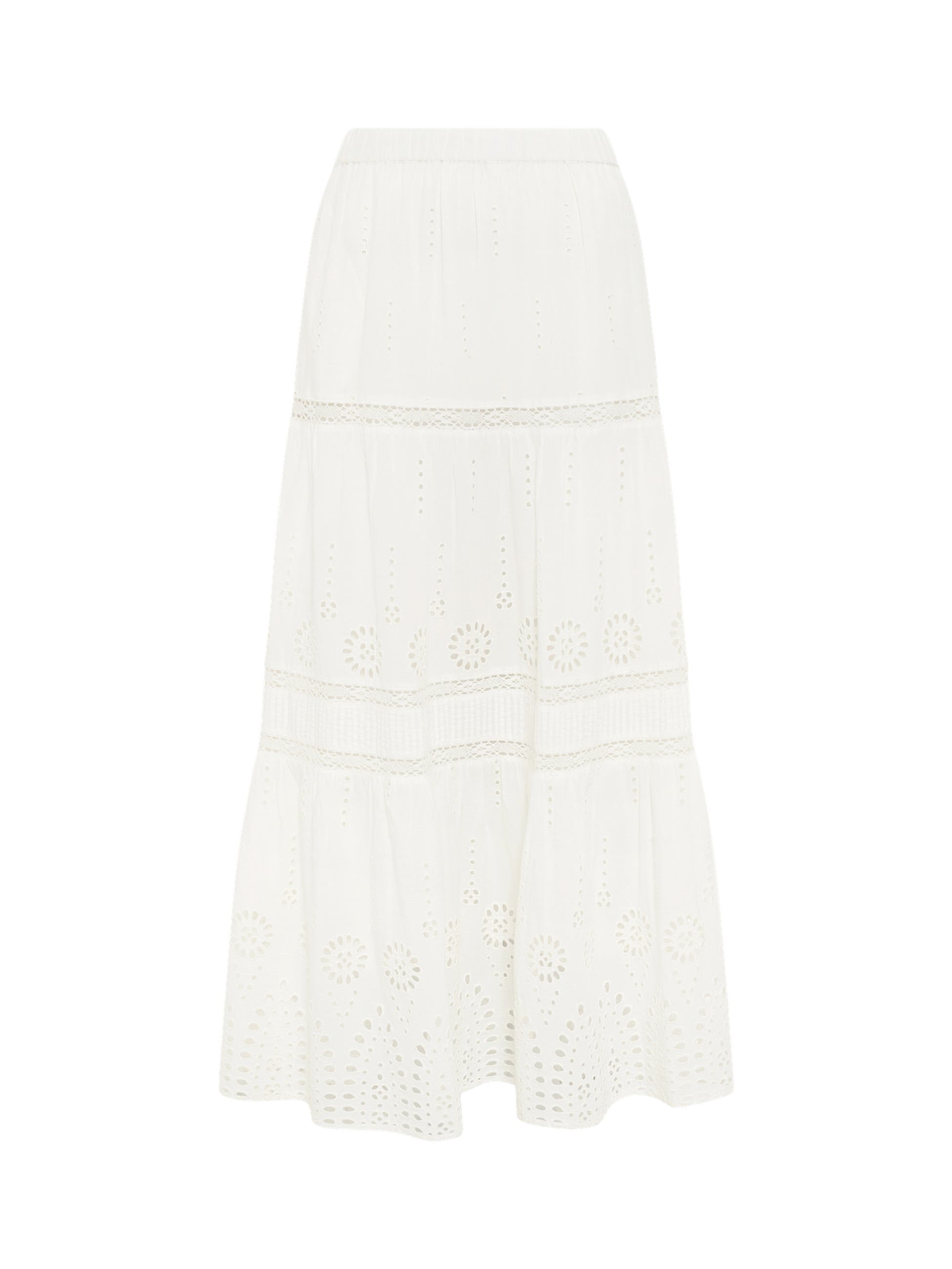 Jaly Embroidered Tiered Maxi Skirt - image 2