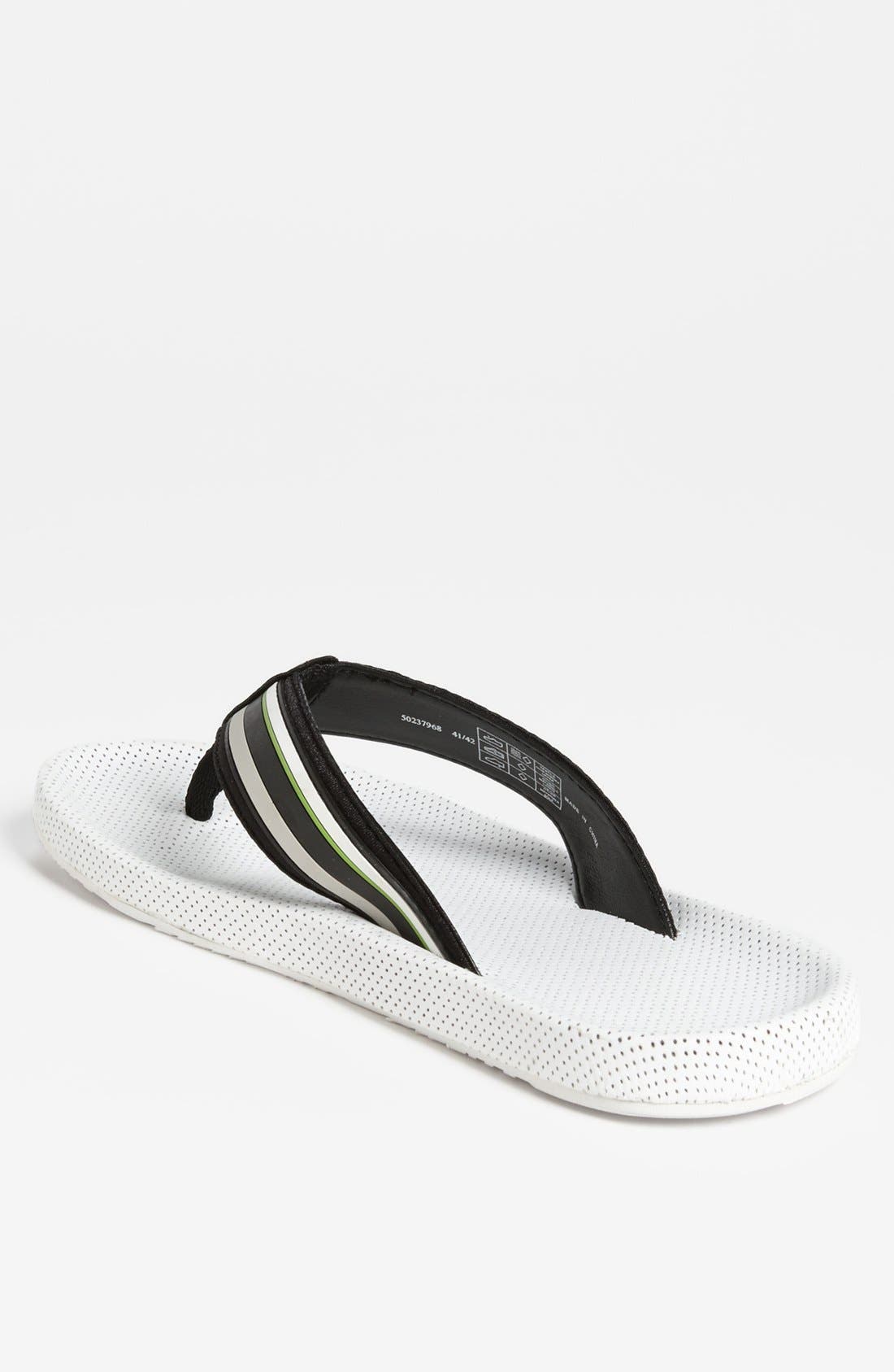 BOSS Green 'Shoreline' Flip Flop, Alternate, color, BLACK