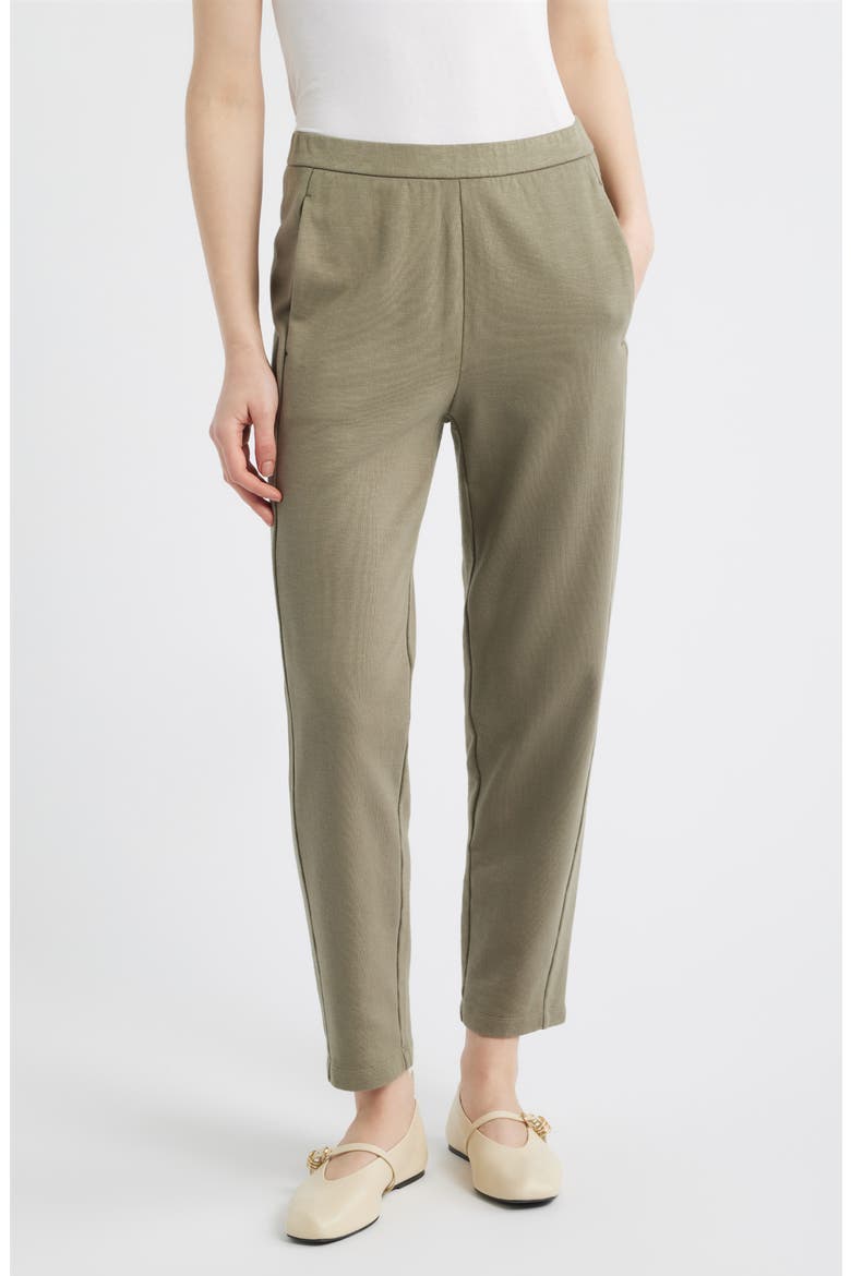 Slouch Organic Cotton Ankle Pants, Main, color, BAY LEAF