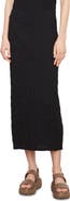 Vince Smocked Cotton Blend Midi Skirt