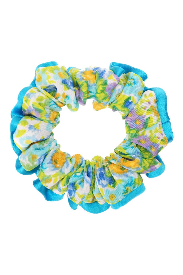 Silk Scrunchie, Main, color, CARMELA BLUE