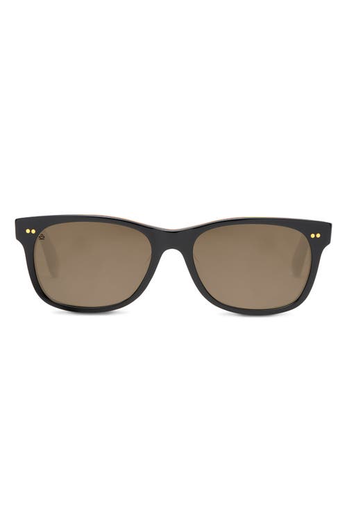 TOMS Beachmaster 301 55mm Rectangular Sunglasses in Black 