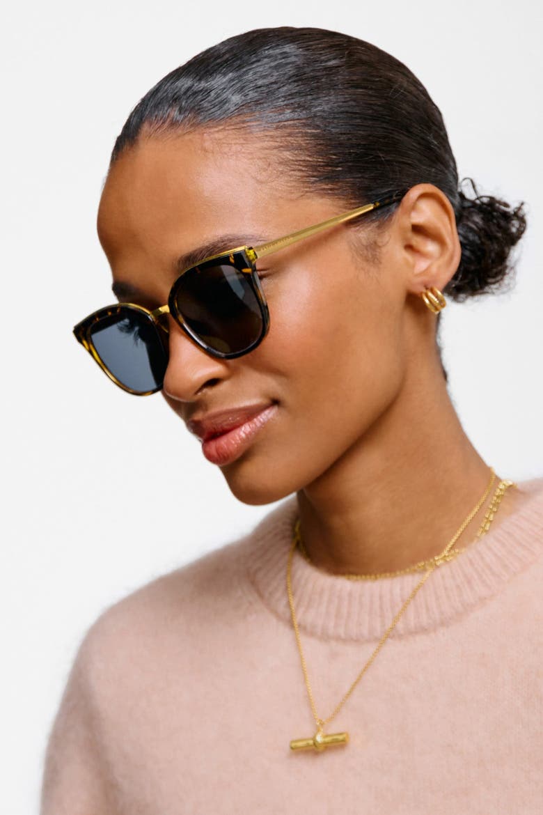Provence Soft Square Sunglasses in Tortoiseshell, Alternate, color, Tortoiseshell
