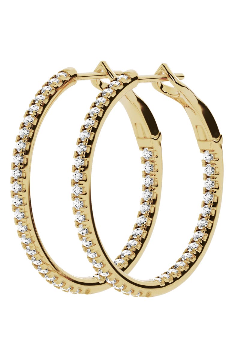 Jennifer Fisher 18K Gold Lab Created Diamond Hoop Earrings - 1.3 ctw, Main, color,