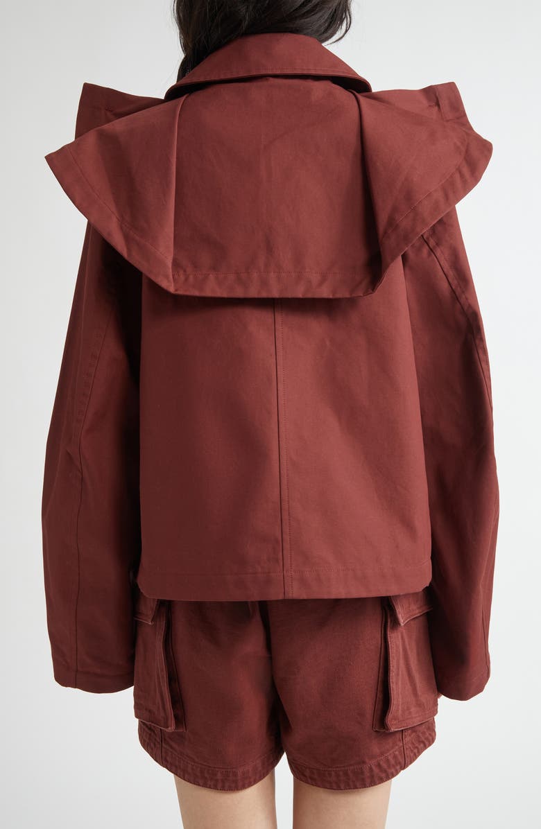 JW Anderson Oversize Collar Cotton Gabardine Trench Jacket, Alternate, color, 